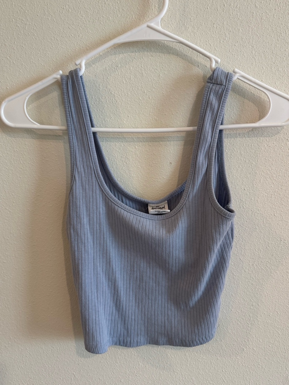 Blue crop top